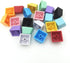 OEM Profile Blank Keycaps, PBT Rainbow Mixed Colors 1U R4 Keycap for MX Switches Mechanical Keyboard (Mixed Colors,