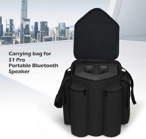 Portable Cover Carrying Case Bag for Bose S1 Pro Portable Bluetooth Speaker, Black