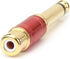 MOBOREST - 1/4 in to RCA Female Pure Copper Adapter, 6.35mm Mono TS Plug Male to RCA Female Audio Adapter