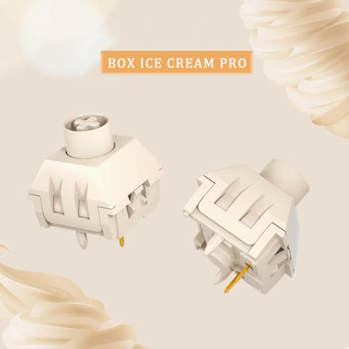 Kailh Box Ice Cream Pro Linear Switch, 5-pin 45gf Pre-Lubricated Dust and Water Resistant Mechanical Keyboard Switch