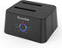 WAVLINK USB 3.0 and USB C to SATA Dual-Bay External Hard Drive Docking Station for 2.5/3.5 Inch HDD/SSD (6Gbps) - Black
