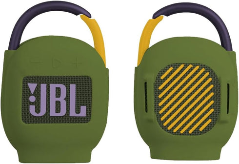 Hermitshell Silicone Carrying Case Replacement for JBL Clip 4 - Portable Mini Bluetooth Speaker(Green 3)