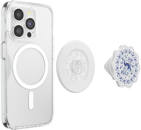 PopSockets Magnetic Phone Grip for MagSafe - Peacock Saucer Design