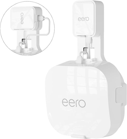 Relassy Wall Mount Holder for eero Pro 6e/Pro 6 - Outlet Wall Stand Bracket, Compatible with eero Pro 6 Mesh Wi-Fi