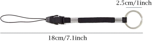 Honbay 10PCS Black Nylon Straps Lanyards - Detachable Buckle for Flashlight, Cell Phone, USB Drive, and More