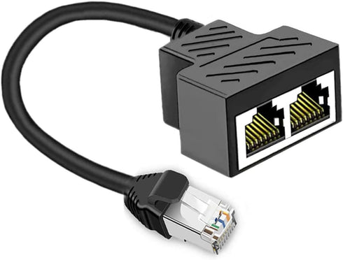 MVBOONE Ethernet Splitter 1 to 2 RJ45 Network Cable Adapter, Note Only Connect
