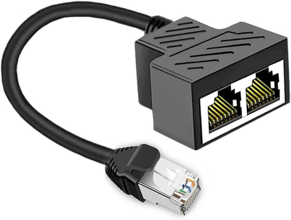 MVBOONE Ethernet Splitter 1 to 2 RJ45 Network Cable Adapter, Note Only Connect