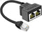 MVBOONE Ethernet Splitter 1 to 2 RJ45 Network Cable Adapter, Note Only Connect