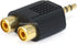 Monoprice 3.5mm Stereo Plug to 2 RCA Jack Splitter Adaptor, Gold Plated