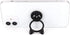 Ultra-Thin Cute Cat Metal Phone Ring Holder, 360° Rotation Kickstand for Magnetic Car Mount (Black)