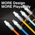 Recyphi Chubby Gamer USB to C Fast Charge Cable - 180° Rotating, LED, Durable Rubber, Flexible Rotary Connector for