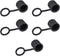 uxcell 5pcs BNC Silicone Protectors Cap Port Cover - Anti Dust Black