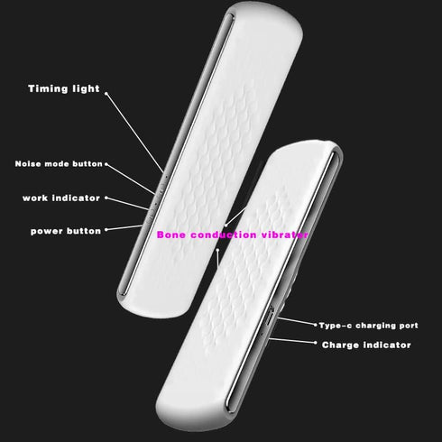 GNMDNR 3D Pillow Speaker Bone Conduction Wireless Bluetooth Sleep Aid,Compatible with White Noise Machine Stereo