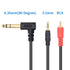 90 1/4" 1/8" 2 1 6.35mm 3.5mm MP3 1.65FT/ 50cm Duttek Degree to and RCA TRS Stereo Audio Cable, in Right Angled Male