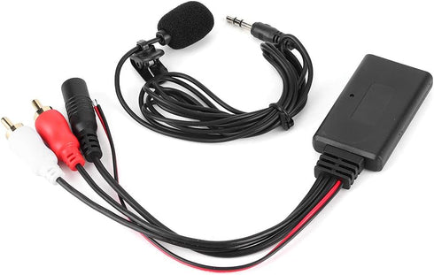 Bluetooth AUX Module 2 Cable Adapter with Hands-Free Microphone 12V