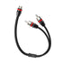 1ft RCA Y Adapter Splitter Connector Cable, 1 Female to 2 Male Nickel Plated (2 Pack)