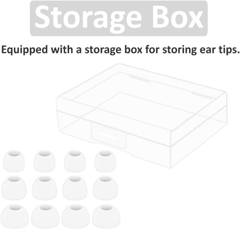 Replacement Earbuds Tips Silicone for JBL Tune 230NC TWS/Tune 125TWS, 6 Pairs S/M/L, Fit in Case, White
