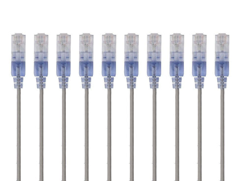 Cat6A 5 (10 Pack) RJ45 550Mhz 10G 30AWG Monoprice Ethernet Patch Cable - Feet - Orange Snagless UTP Pure Bare Copper