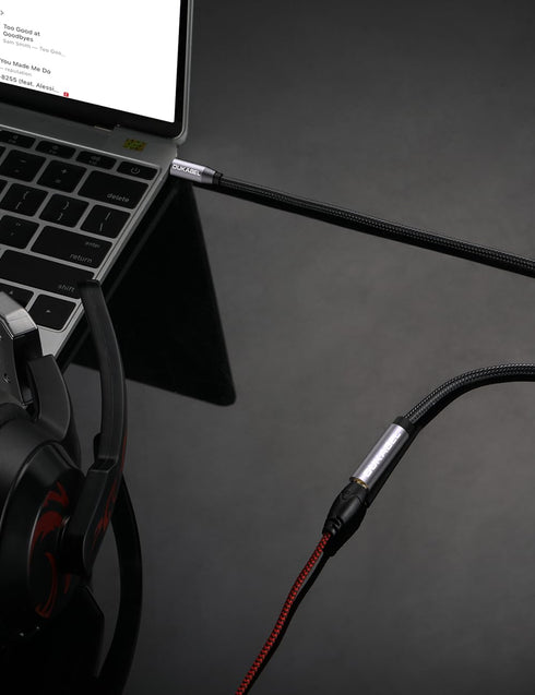 DUKABEL Headphone Extension Cable, 3.5mm TRRS Male to Female Stereo Audio Cable for Smartphone, PC, TV, and More