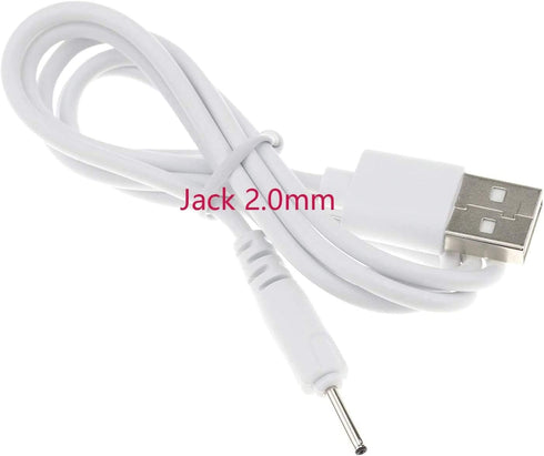 DC 2.0mm Jack Charger Port 100CM USB Charge Replacement Power Cable Compatible with Beats Solo HD505 Headphones NOT for Dr. Dre Powerbeats3 (White) by TenCloud