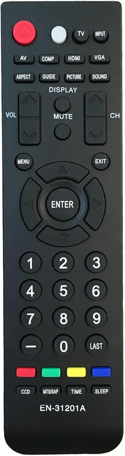 TV Remote Control Replacement for Older Emerson EN-31201A, EN-31201EM, Nexus EN-31201N