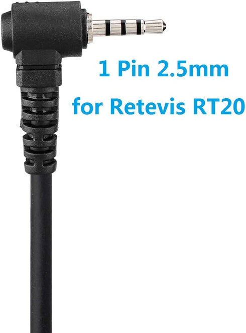 Retevis RT20 2 Way Radio Earpiece with Speaker Mic, Compatible with Retevis RT20 Walkie Talkies, 3 Pack