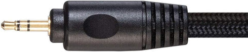 Monoprice 3.5mm to 2-Male RCA Adapter Cable - 3 Feet, Black, Gold Plated Connectors, Double Shielded