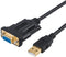 CableCreation USB to RS232 Adapter, 6.6ft USB 2.0 Male to RS232 Female DB9 Serial Converter Cable, Black