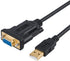 CableCreation USB to RS232 Adapter, 6.6ft USB 2.0 Male to RS232 Female DB9 Serial Converter Cable, Black