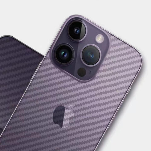 3D Carbon Fiber Ultra Thin Back Screen Protector for iPhone 14 Pro Max, 2 Packs, Transparent