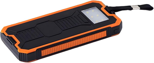 Tressify 10000Mah Portable Solar Power Bank, Outdoor Phone Charger with Dual USB Ports,