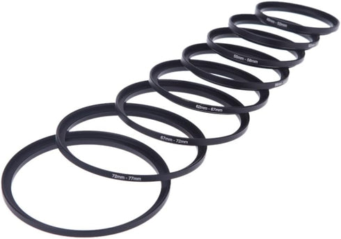 Andoer 18pcs Camera Lens Filter Metal Adapter Ring Kit, Filter Ring Adapter (9pcs Step Up & 9pcs Step Down)