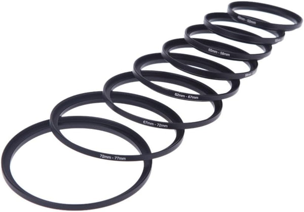 Andoer 18pcs Camera Lens Filter Metal Adapter Ring Kit, Filter Ring Adapter (9pcs Step Up & 9pcs Step Down)