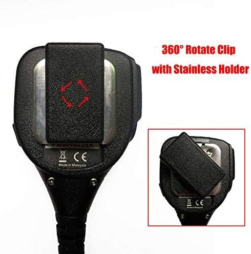 VMUKSAN TYT IP54 Rainproof Shoulder Remote Speaker Mic for MD-380/UV380 UV8000D/E, Baofeng, AnyTone, Kenwood DMR/Analog