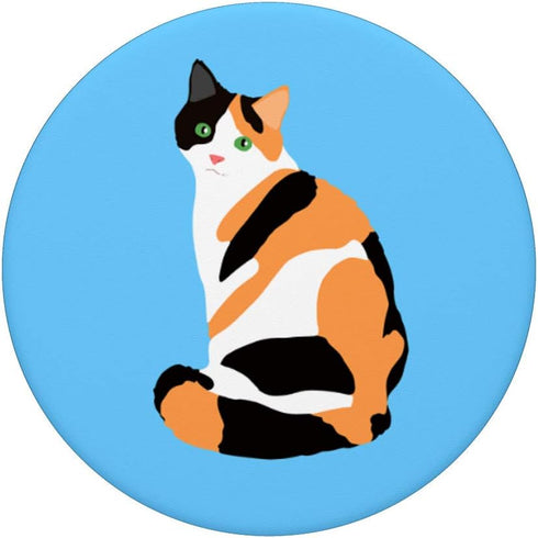 Calico Cat Drawing PopSockets PopGrip: Swappable Grip for Calico Lovers & Gifts