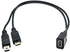 Duttek Mini USB Multi Charging Cable, 10 inch Y Splitter Cable, Mini USB Female to Micro USB Male 2 in 1 Cord Black