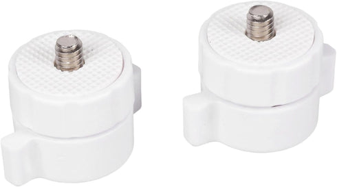 GWUIOREX 17mm 1/4 20 Ball Joint to Screw Adapter, White Camera Mount for Photography Gear, Female Socket with Male
