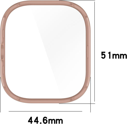 Smartwatch Protective Case Cover - Full Coverage PC with Tempered Glass Screen Protector for Redmi Watch 4 (Black)