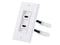 Monoprice Two-Piece Inset Wall Plate with 4 Inch Built-in Flexible High Speed HDMI Cable With Ethernet - Dual Port (2P)