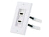 Monoprice Two-Piece Inset Wall Plate with 4 Inch Built-in Flexible High Speed HDMI Cable With Ethernet - Dual Port (2P)