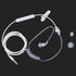 Yoidesu Universal 3.5mm Jack Acoustic Hollow Air Tube Earbuds, Wired Cell Phone Earpiece with Microphone (White)