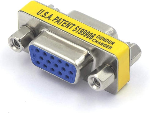 VCE VGA Adapter Female to Female SVGA Coupler - HD15 Mini Gender Changer VGA Cable Extender, 4-Pack