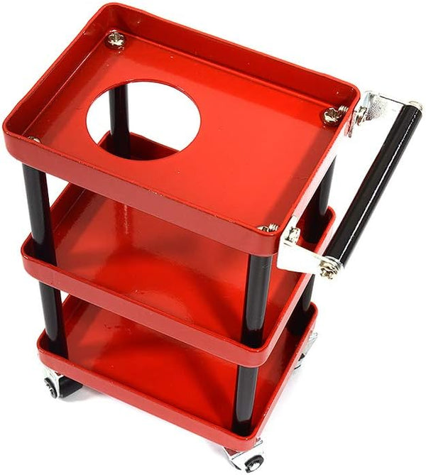 Integy RC Realistic Scale Model 3-Tier Rolling Metal Storage Organizer Cart for
