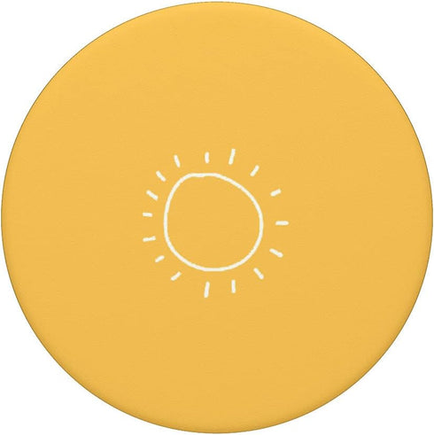 Aesthetic Yellow Sun PopSockets Swappable PopGrip