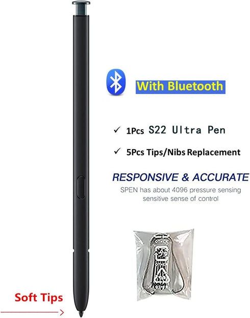 S22 Ultra Stylus Pen Replacement for Samsung Galaxy S22 Ultra 5G with Bluetooth, Touch Pen Tips/Nibs, Green