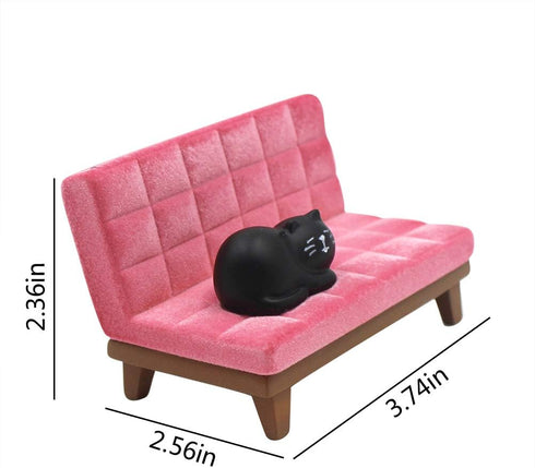 Bolley Joss Desk Cell Phone Holder Stand, Cute Pink Sofa with Cat Kitty for Home and Office