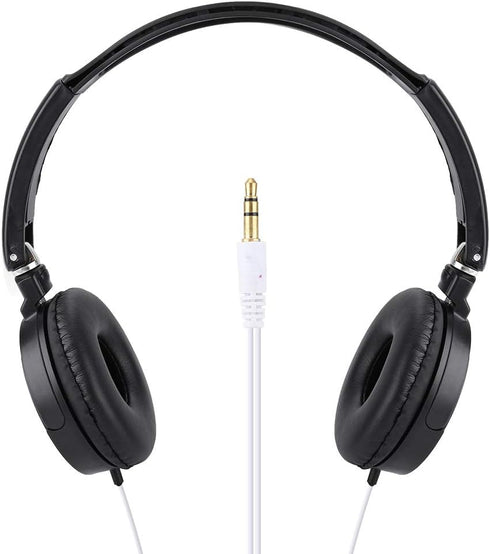 93dB Portable Wired Headset, Foldable Noise Cancelling Headphone, Support FM Automatic Search for Sports and Travel