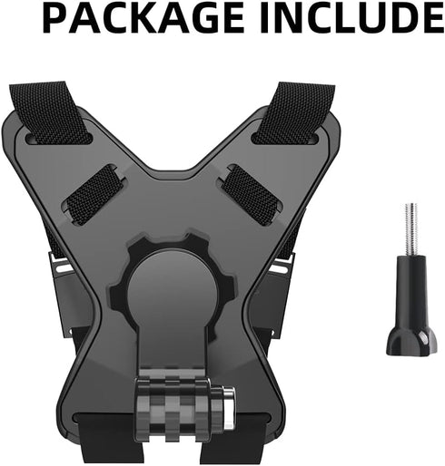 SUREWO Motorcycle Helmet Chin Strap Mount for GoPro Hero 12 11, 10, 9, 8, 7, 6, 5, DJI Osmo Action 3, AKASO