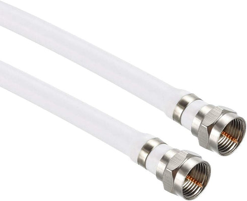 uxcell RG6 Coaxial Cable with F Type Male to F Type Male Connectors, 1 ft, 2pcs