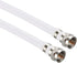 uxcell RG6 Coaxial Cable with F Type Male to F Type Male Connectors, 1 ft, 2pcs